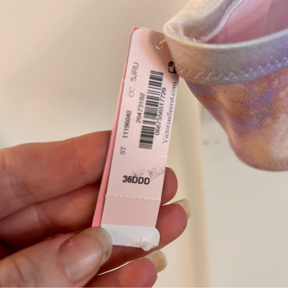 Victorias Secret wicked purple tie dye under wire ruched Bikini top - Picture 6 of 6